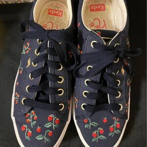 Keds collaboration with Rifle strawberry sneakers